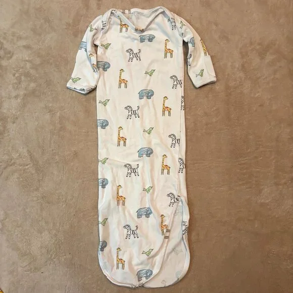Carter's Garanimals Baby Boy Sleepers & Gown NB Lot 3 Safari Animals Dog Red Blu - Picture 2 of 10